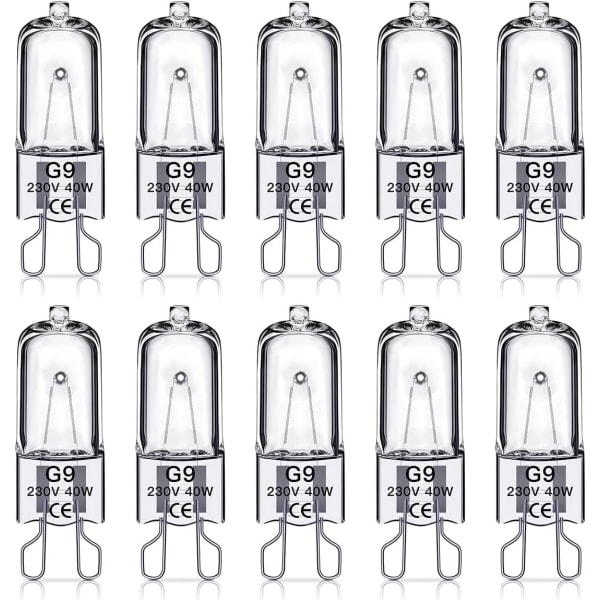 G9 Halogenpærer 42W, 230V, 10-pak 42W 42W