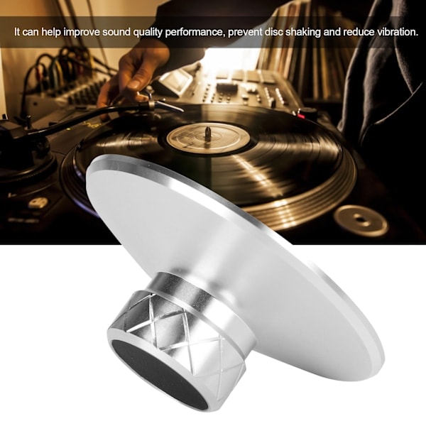 LP113 Stabilisator Vinylplade Vægtklemme til LP Afspiller Pladespiller Aluminiumlegering Sølv