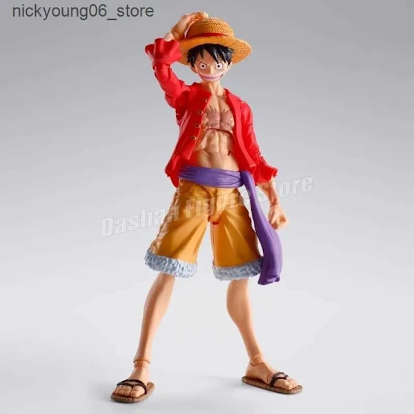 Tecknade Figurer 15cm integrerad digital Shf Monkey D Luffy actionfigur PVC-serie animation Ghost Island Battle Luffy modell leksak L240910.Ca