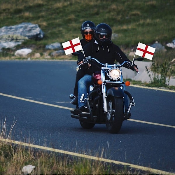 Crday St Georges Flaggor på Pinnar, 10 st Handhållna England Små Flaggor UK Flaggor på Pinnar Gåva