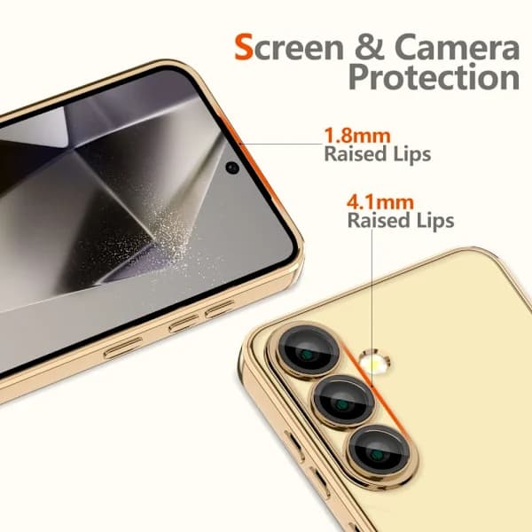 MagSafe-skal för Galaxy S25 i glänsande guld - Tech Protect 60