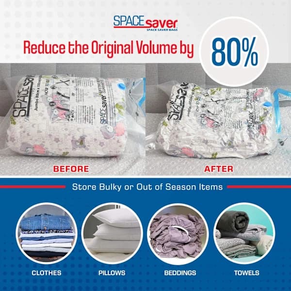 2 Pieces Vacuum Storage Bag, Sealed Storage Bag, Transparent V