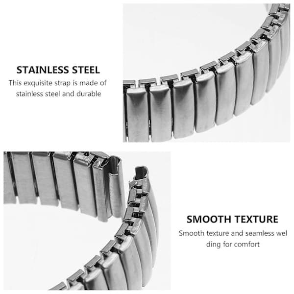 Herreurrem Stretch Urrem Erstatningsrem Rustfrit Stål Urrem Metal Urrem - Perfet