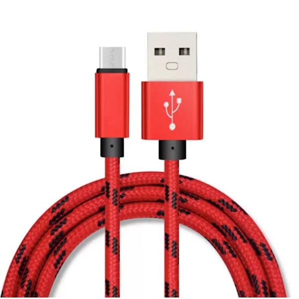 3m Type C USB-lader Hurtigladekabel Ledning for Samsung Galaxy S21 S22 S23 Rød