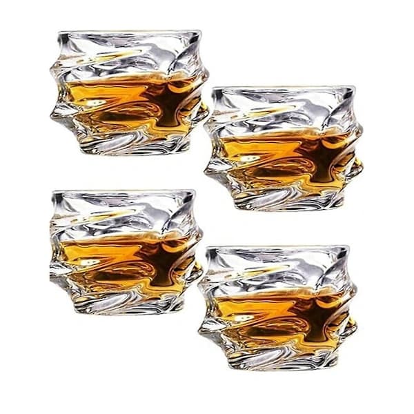 Japansk krystal whiskyglas, håndblæste tumblere til mænd