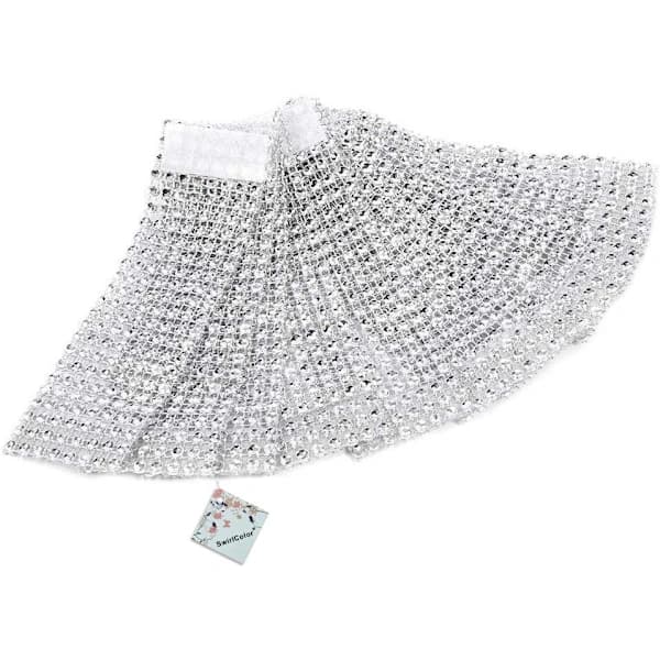 Rhinestone Serviettholder 20 stk Sølv Serviettholdere for Middag Bryllup Bursdag Jul Servietringer