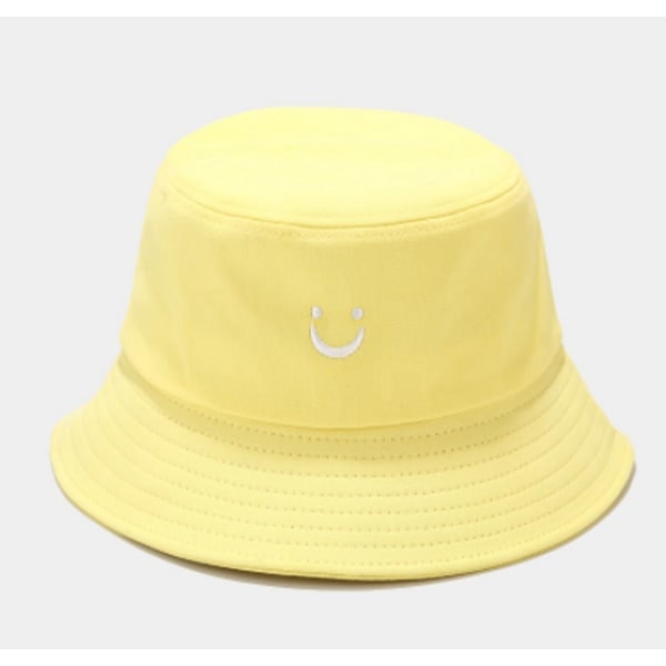 Fargerik fiskehatt for voksne (unisex), gul