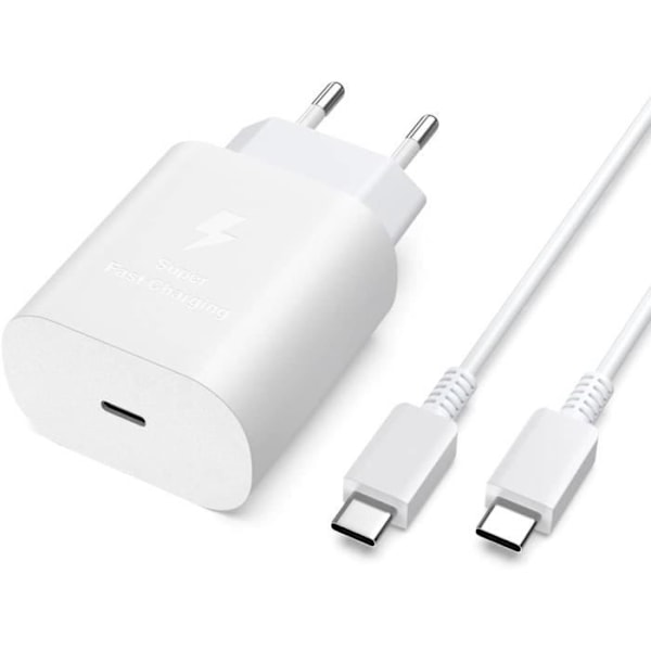 25W USB C Snabbladdare för Samsung A13 A14 A33 A34 A53 A54 4G-5G, S23 S22 S21 S20 FE-Plus-Ultra, Super Fast Charge Adapter 263