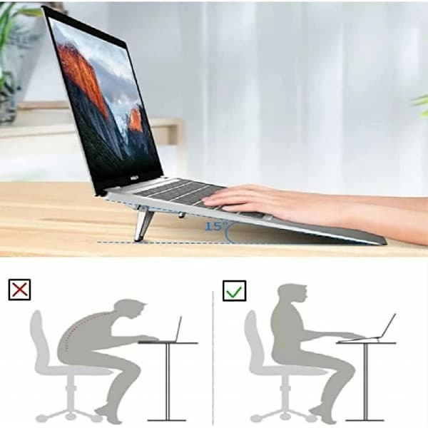 Foldable Metal Laptop Stand, Suitable for Most Laptops and Keyboards
