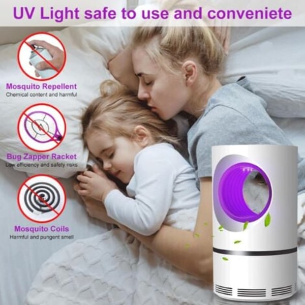 Mygglampe, UV Elektrisk Fluefanger, USB Elektrisk Mygglampe for Soverom Hus Kjøkken Hage.ca