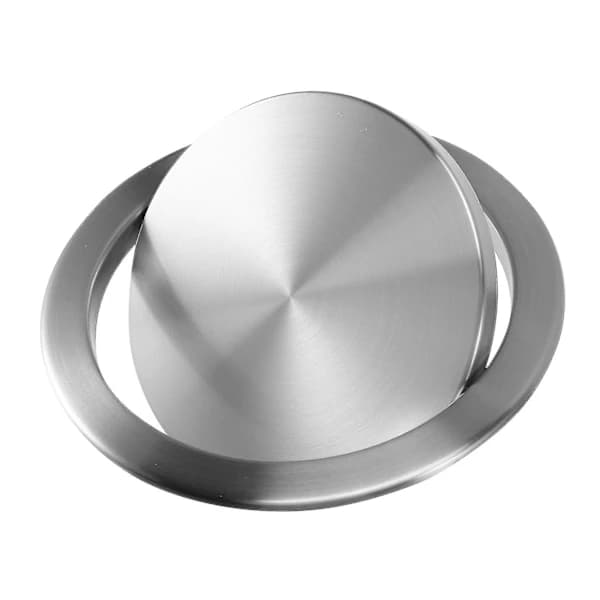 Affaldsbeholder med låg i rustfrit stål, indbygget, afbalanceret, svingbart låg