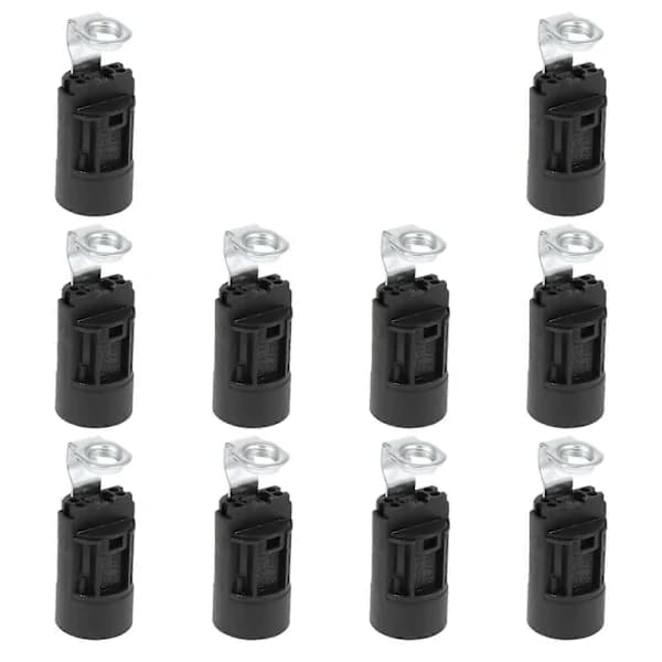10 st E14 Lampfot Ljushållare LED E14 Kristall Lamphållare