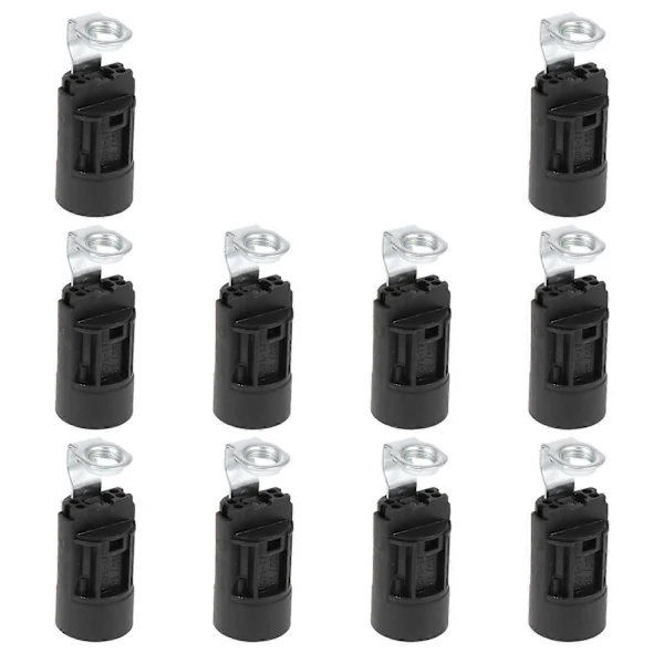 10 stk E14 Lampefeste Lysestakeholder LED E14 Krystall Lampeholder