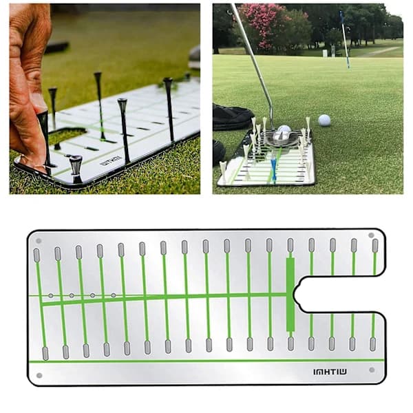 Golf Putting Alignment Spejløvelseshjælp Undervisningsudstyr Postholder til Kontor Indendørs Hjem