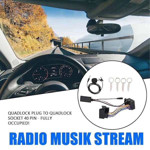 Bluetooth-kabeladapter til bilstereo til Ford Fiesta Focus Mondeo Kuga Sony 6000cd Radio Musik Stream