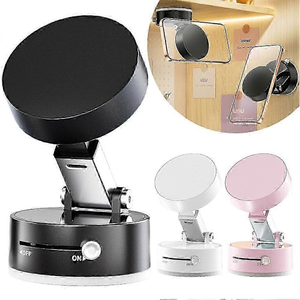 CASA Sugekopp Magnetisk Biltelefonholder Multifunksjonell Sammenleggbar Oppbevaringsholder for Hjemmekjøkken Pink