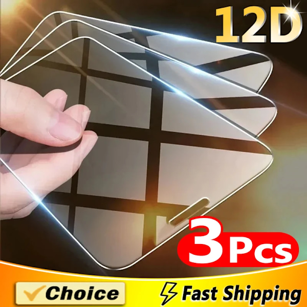 3 stk. Herdet glass for iPhone 14 13 12 15 Pro Max skjermbeskytter for iPhone Xr Xsmax 7 8 Plus Se 12Mini beskyttelsesglass for iP 15 Pro Max For iP 15 Pro Max 3Pcs