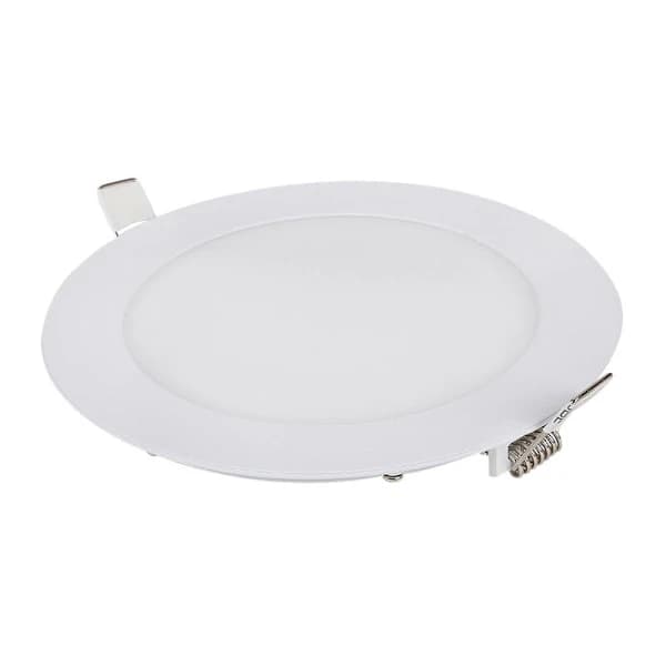 LED innfelt downlight, innfelt rund flat taklampe, 145mm, 9W, 6500K, Kald