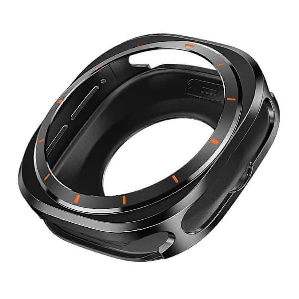 Metal PC Urkasse til Samsung Galaxy Watch Ultra 47mm Sort Orange