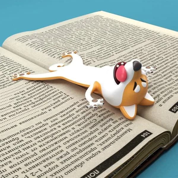 Söta 3D-stereo tecknade djurbokmärken för studenter Barn Bra present (hund)