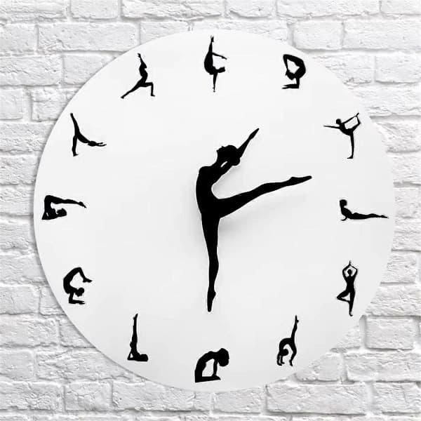 Charmig Yoga Dansare Väggklocka, Barnrumsinredning