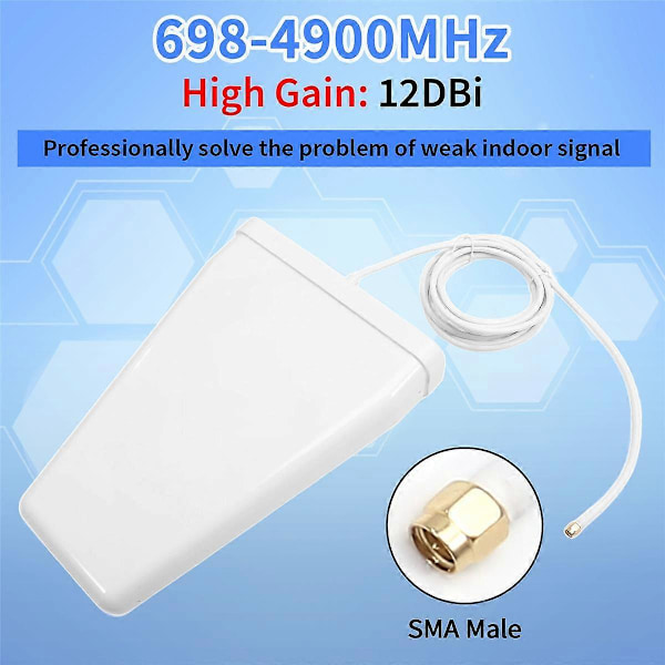CASA 5G Full-Band Log Periodisk Antenne 12dBi 698-4900MHz Utendørs Retningsbestemt Antenne Nettverkssignalforsterker