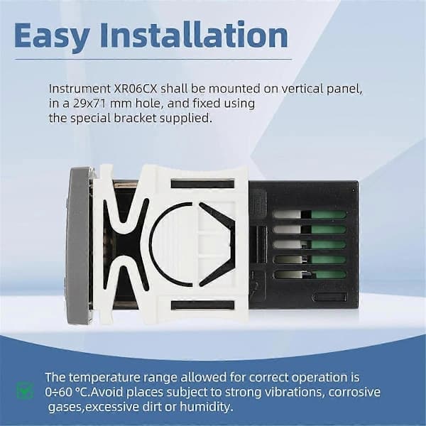 XR06CX-4N1F1 Temperaturregulatorer, Programmerbar Digital Termostat med Sensorprob
