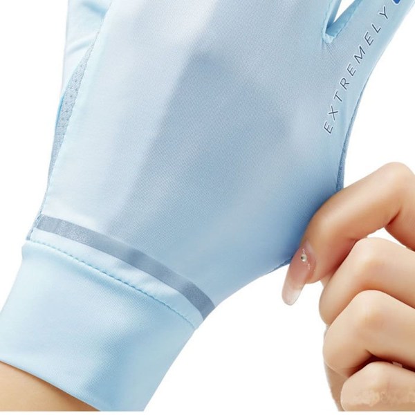 Anti-UV Solbeskyttelse Ice Silk Hansker Kjørehansker for Kvinner.CA pink Ice Silk