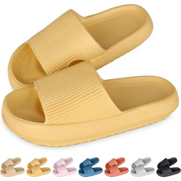 Naisten Paksu Platforma Pilvi Slippers Keltainen 40-41 gul 40-41
