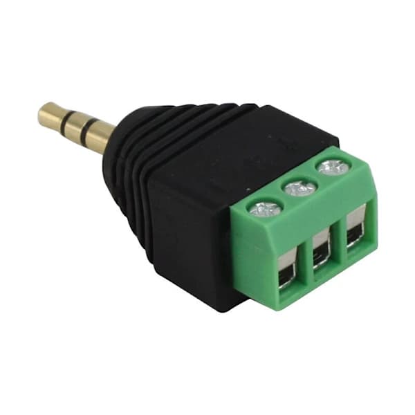 3,5 mm jack til skruklemadapter, stereokabling og IR-forlengelseskabel 2 stk