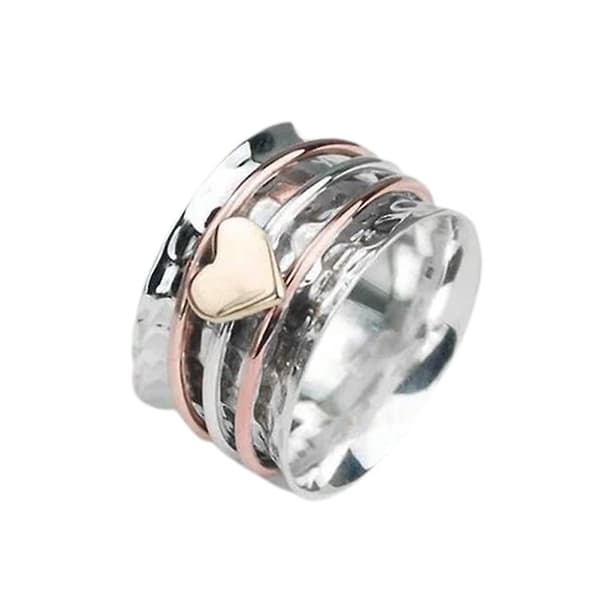 Snurrende Kærlighed Stress Relief Ring Smykker Kvinder Dame Gave 7 7