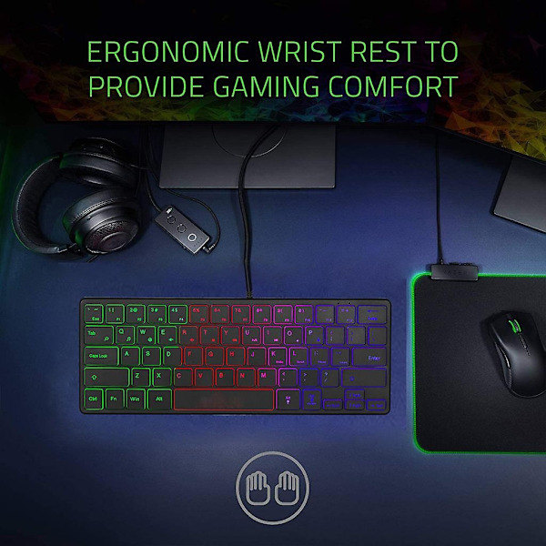Mini 60% Kompakt 64 Tangenters Tangentbord Vattentätt Tyst Tangentbord för PC/för Mac Gamer-Xin