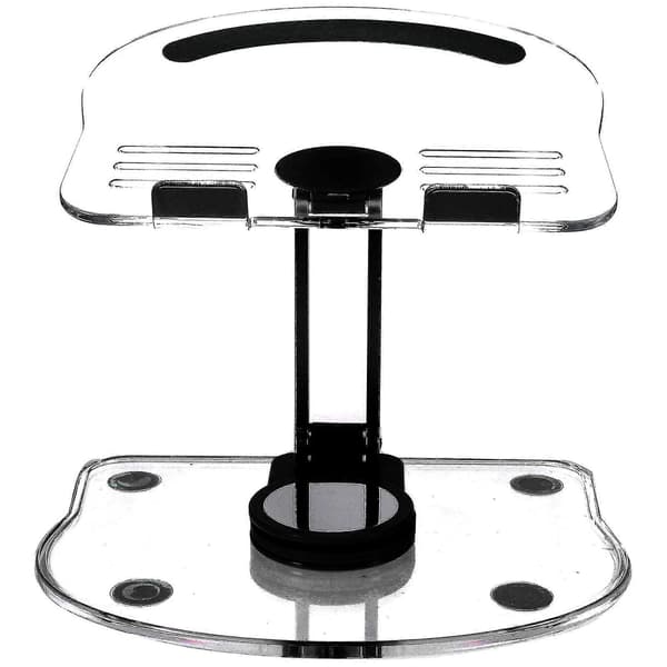 Sammenklappeligt tabletstativ til skrivebord, stabilt tabletholder, justerbar tabletholder, sort 15,5X12,5C3CM Black 15.5X12.5C3CM