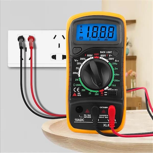 XL830L LCD Digitalt Multimeter AC DC 750 1000V Voltmeter Amperemeter Ohm Tester Måler Digitalt Multimeter