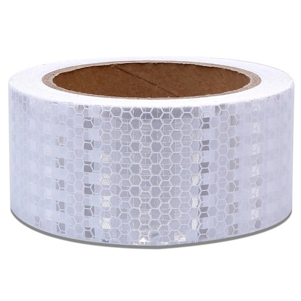 Reflekterende tape, hvit (2 ruller)