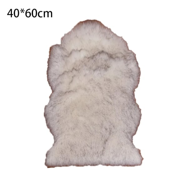Imitation Lammskinnsmatta Konstgjord Päls Ull Sängmatta Soffmatta (Vit Tryck Svart Spets, 40*60 cm)