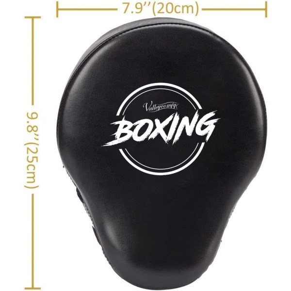 Boksehandsker med buet fokus - Kunstlæder Træningshåndbeskyttelse, Ideel til Karate, Muay Thai Kick, Sparring, Dojo, Kampsport (ca.)