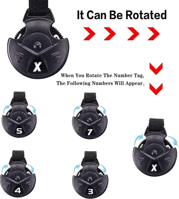 3-pack Stickade Golf Headcovers för Driver Fairway Hybrid 1 3 5, Vita Numrerade Skydd [YDE]
