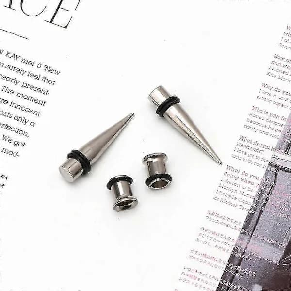 7 mm ørestretchingsæt med O-ring tapers og expandere til piercinger