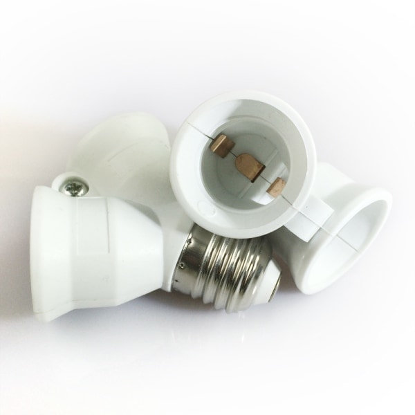 E27 2 in 1 Lampunpidinadapteri 2 Adapteripohja-adapteri