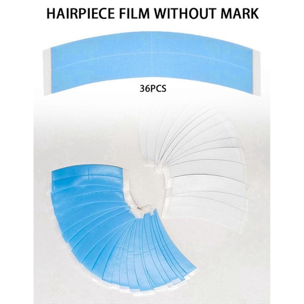 CASA 144 stk/parti Blå Fikserte Dobbeltsidige Tape Parykk Lim Utvidet Hårtape Vanntett for Toupee Blonde Parykk Fil