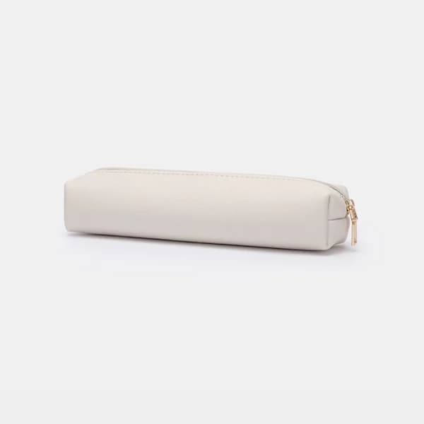 PU Pennal Lær Penn Veske BEIGE Beige