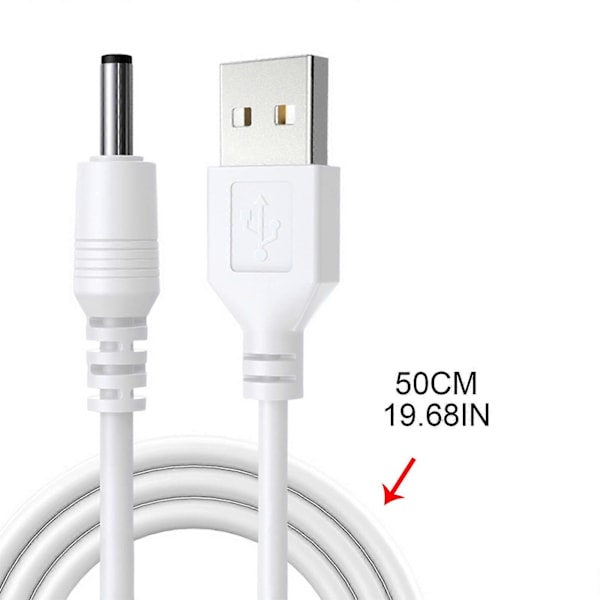 USB til DC 3.5mm Strømkabel 5V Cylindrisk Stik Ladekabel til DC Strømkabel C