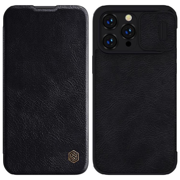 Nillkin iPhone 14 Pro Max Wallet Case Qin Pro Læder - Sort 75