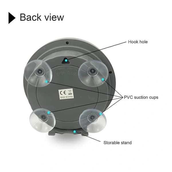 Digital Waterproof Shower Clock, Bathroom Clock, Digital Kitchen Wall Clock, No Drilling Suction Cup Clock