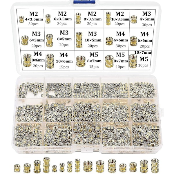 Kierretappi sisäkierre M2 M3 M4 M5 Ss Kierreholkit 3D-tulostukseen 330kpl