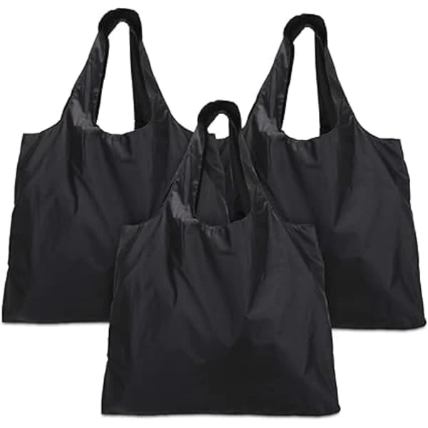 3 stk. genanvendelige indkøbsposer, sammenfoldelig shopper med påsyet pose, [ca]