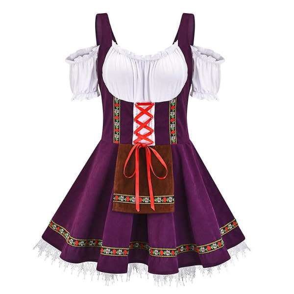 Perinteinen Oktoberfest-asu paraati- ja tavernan baarimikko-asu tarjoilijan asu cosplay karnevaali halloween juhlallinen juhlamekko vihreä S