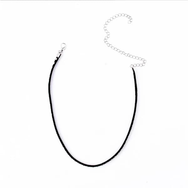 Koreanskt mode Enkelt och mångsidigt halsband Metallnit Sammet s