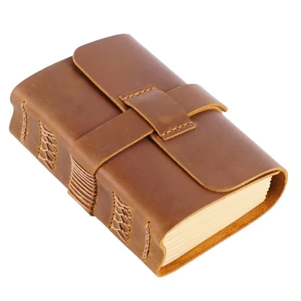 Vintage Læder Notesbog Rejsedagbog Håndlavet Notesbog Dagbog til Voksne Gave Brun